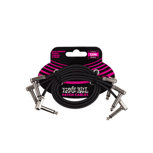 Ernie Ball 12" Flat Ribbon Patch Cable 3-Pack - P06222