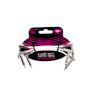 Ernie Ball 3" Flat Ribbon Patch Cable 3-Pack - P06384
