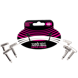 Ernie Ball 6" Flat Ribbon Patch Cable 3-Pack - P06385