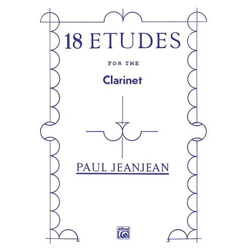 18 Etudes for Clarinet - By Paul Jeanjean