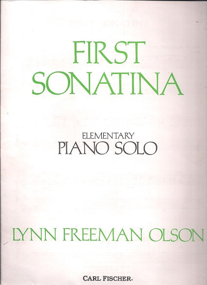 FIRST SONATINA ELEMENTARY PIANO SOLO BY LYNN FREEMAN OLSON - P3201