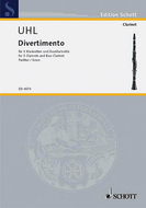 DIVERTIMENTO FOR 3 CLARINETS & 1 BASS CLARINET - SCORE ONLY BY ALFRED UHL