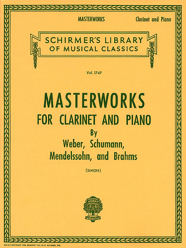 MASTERWORKS FOR CLARINET & PIANO arr. ERIC SIMON