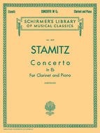 Concerto in Eb for Clarinet & Piano w/ Score & Parts by Carl Stamitz Ed. Arthur H. Christmann
