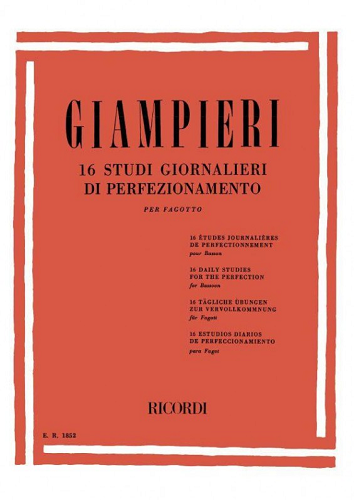 16 Daily Studies for the Perfection for the Bassoon by Alamiro Giampieri