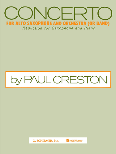 Concerto for Alto Sax & Orchestra (Band) w/ Score & Parts by Paul Creston