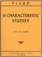 PIARD 16 CHARACTERISTIC STUDIES FOR BASSOON - 1208