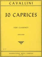CAVALLINI 30 CAPRICES FOR CLARINET - 3117