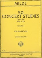 MILDE 50 CONCERT STUDIES OPUS 26 FOR BASSOON VOL. I - 467