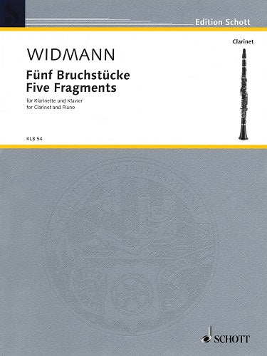 Five Fragments for Clarinet & Piano by J?Rg Widmann