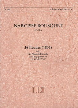 Moeck Book - NARCISSE BOUSQUET (19. Jh.) 36 Etudes Vol. 1 - Hugo Reyne