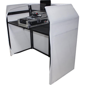 Pro X Foldable DJ Booth W/ Built-In Table