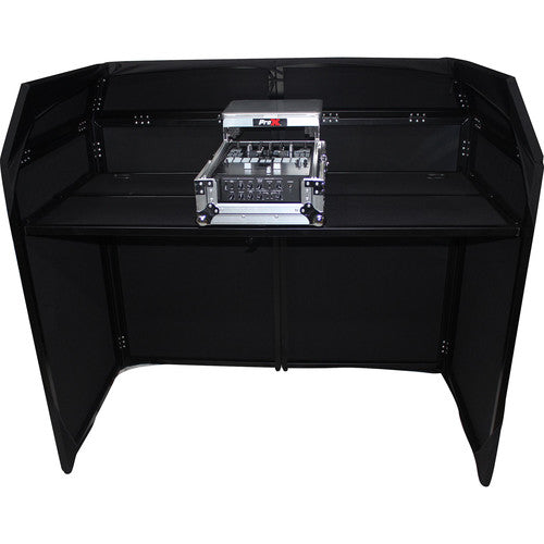 Pro X Foldable DJ Booth W/ Built-In Table