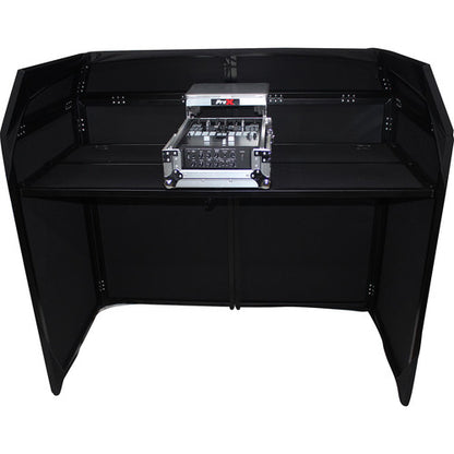 Pro X Foldable DJ Booth W/ Built-In Table