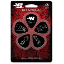 Load image into Gallery viewer, D&#39;addario Planet Waves Black Joe Satriani Guitar Picks  - 10 Pack