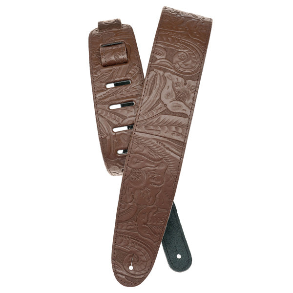 D'addario Planet Waves - Embossed Leather Guitar Strap