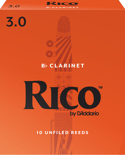 Rico by D'Addario Bb Clarinet Reeds Unfiled - 10 Per Box