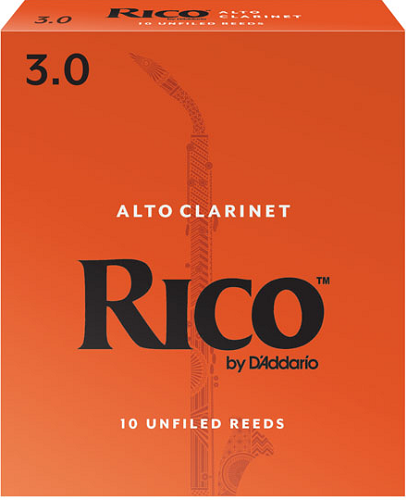 Rico by D'addario Alto Clarinet Reeds Unfiled - 10 Per Box