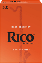 Load image into Gallery viewer, Rico by D&#39;Addario Bass Clarinet Reeds Unfiled - 10 Per Box