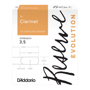 D'Addario Reserve Evolution Bb Clarinet Reeds - 10 Per Box