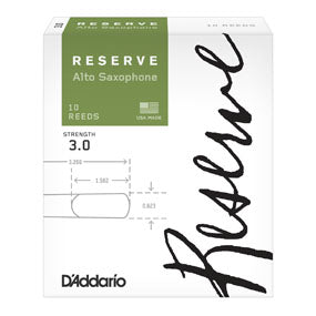 D'Addario Reserve Alto Saxophone Reeds Filed - 10 Per Box