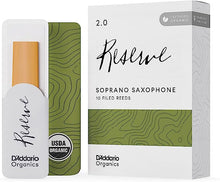 Load image into Gallery viewer, D&#39;Addario Organic Reserve Soprano Saxophone Reeds - 10 Per Box
