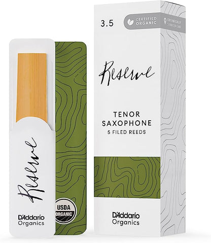 D'Addario Organic Reserve Tenor Saxophone Reeds - 5 Per Box