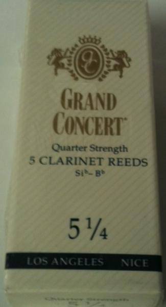 Grand Concert Bb Clarinet Traditional Reeds - Old Box - 5 Per Box