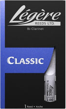 Load image into Gallery viewer, Legere Bb Clarinet Classic Reeds - 1 Synthetic Reed