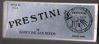 Prestini Baritone Sax Reeds - 10 Per Box - Old Stock