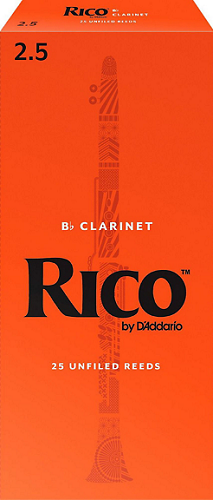 Rico by D'Addario Bb Clarinet Reeds Unfiled - 25 Per Box