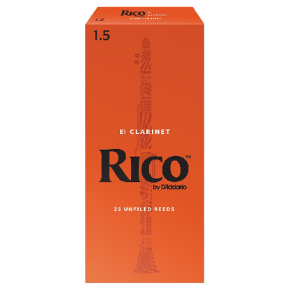 Rico by D'Addario Eb Clarinet Reeds Unfiled - 25 Per Box