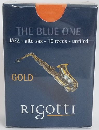 Rigotti Gold Alto Saxophone Jazz Cut Unfiled Reeds - 10 Per Box