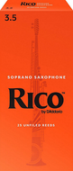 Rico by D'addario Soprano Sax Reeds Unfiled - 25 Per Box