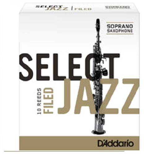 D'Addario Select Jazz Soprano Sax Filed Reeds- 10 Per Box