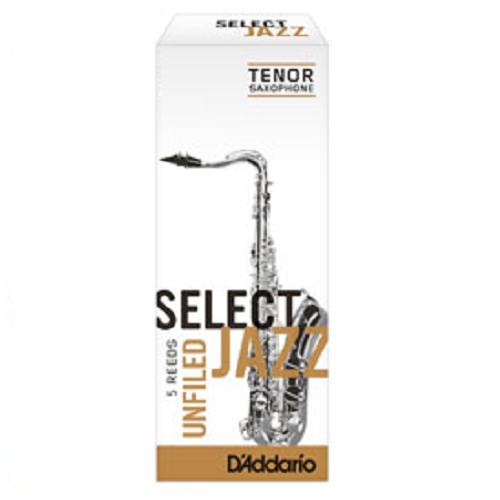 D'Addario Select Jazz Tenor Saxophone Unfiled Reeds - 5 Per Box