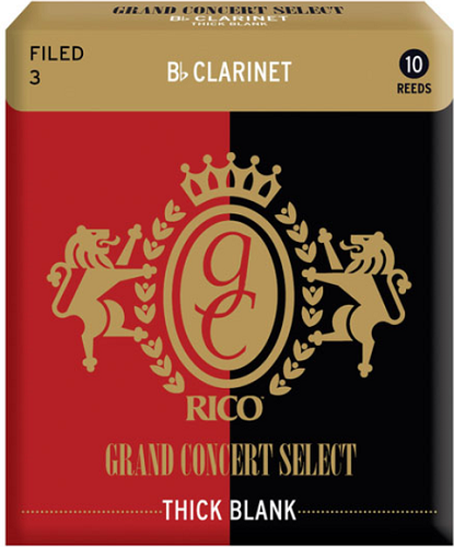 Grand Concert Select Thick Blank Reeds Filed Bb Clarinet Reeds - 10 Per Box