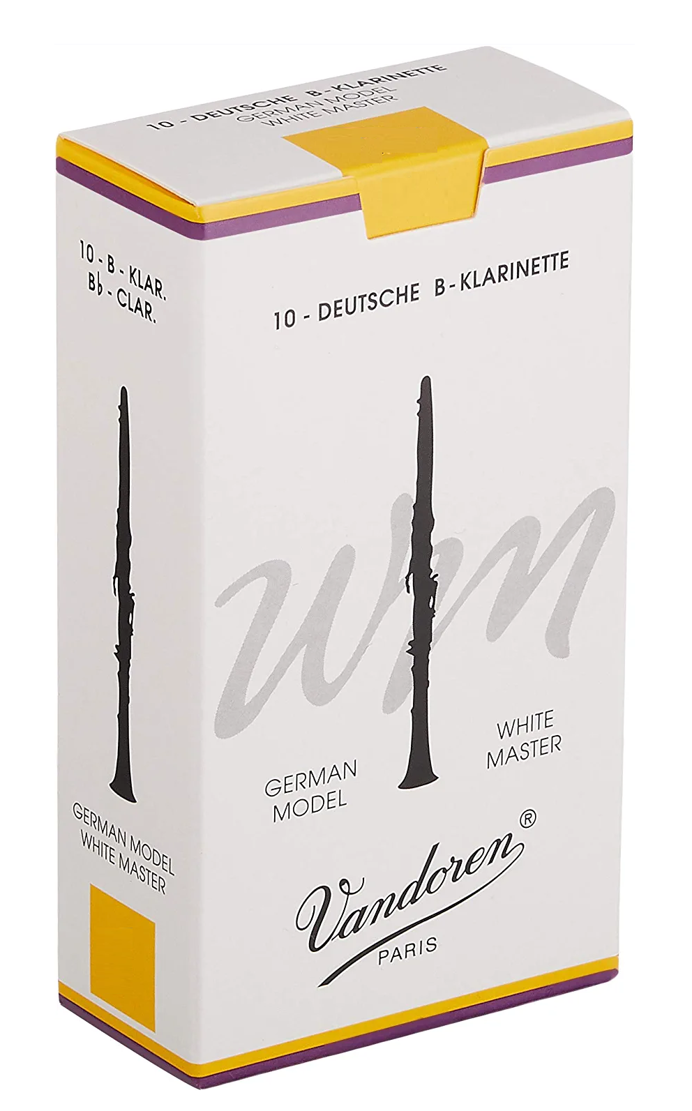Vandoren White Master German Bb Clarinet Reeds / Non-Traditional Cut
