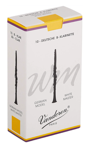 Vandoren White Master German Bb Clarinet Reeds / Non-Traditional Cut - 10 Per Box