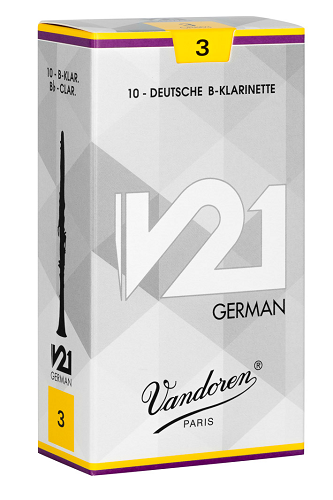 Vandoren V-21 Bb German Clarinet Reeds 4.0 - 10/Box