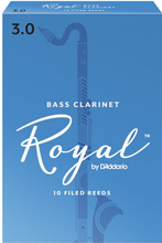 Load image into Gallery viewer, Royal by D&#39;Addario Bass Clarinet Reeds Filed -10 Per Box