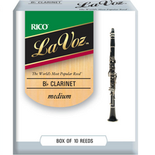 Load image into Gallery viewer, La Voz Bb Clarinet Reeds -10 Per Box