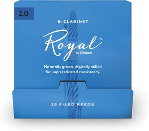 Royal by D'Addario Bb Clarinet Reeds - 25-Count Individually-Sealed Reeds