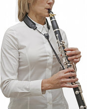 Load image into Gallery viewer, BG France Padded Leather Clarinet Strap with Elastic Cord &amp; 2 Connectors - C23E