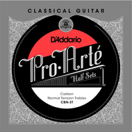 D'addario Pro-Arte Carbon Treble, Normal Tension Half Set Classical Guitar Strings