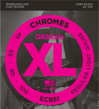 Load image into Gallery viewer, D&#39;addario Chromes Bass, Light, Long Scale, 45-100 Bass Guitar Strings - ECB81