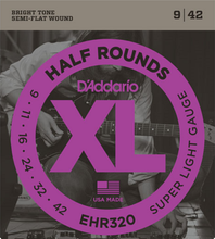 Load image into Gallery viewer, D&#39;addario Half Rounds, Super Light, 9-42 Electric Guitar Strings