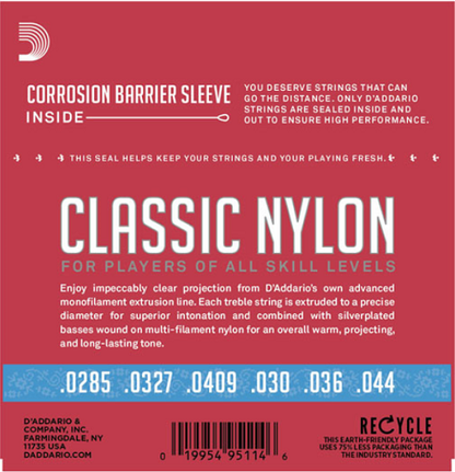 D'Addario Stydent Nylon, Hard Tension Classical Guitar Strings EJ27H