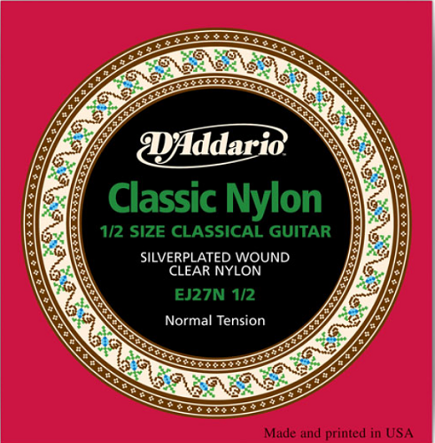 D'addario Stydent Nylon FRACTIONAL, 1/2 Scale, Normal Tension Classical Guitar Strings