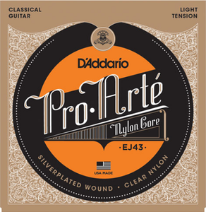 D'addario Pro-Arte Nylon, Light Tension Classical Guitar Strings - EJ43
